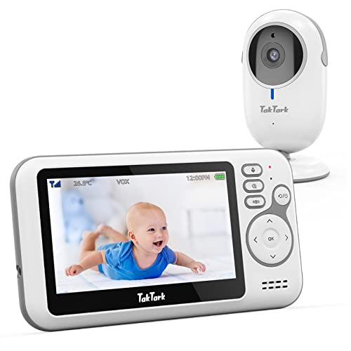 TakTark Babyphone mit Kamera, 4.3'' Video Baby Monitor,...