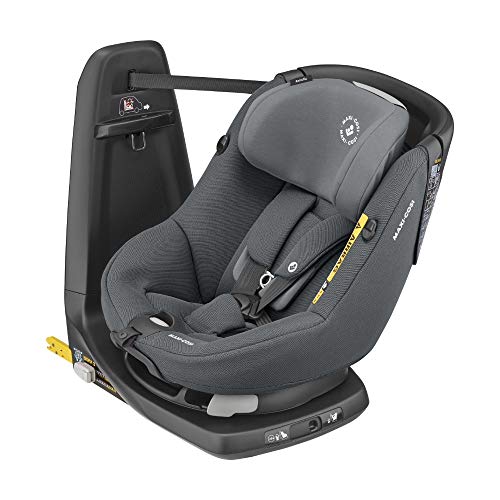 Maxi-Cosi AxissFix Autositz, 360° drehbarer Kindersitz mit ISOFIX und Liegeposition, nutzbar ab ca.  4 Monate bis 4 Jahre (ca. 61 - 105 cm), Authentic Graphite, Grau