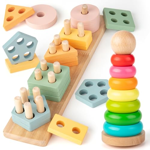 EFO SHM Montessori Spielzeug ab 1 Jahr - Holzspielzeug...