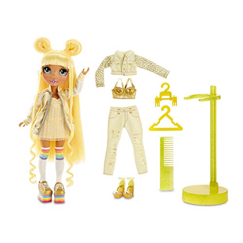 Rainbow High Fashion Doll – Sunny Madison - Gelbe Puppe mit Luxus-Outfits, Accessoires und Puppenständer - Rainbow High Series 1 - Perfektes Geschenk für Mädchen ab 6 Jahren