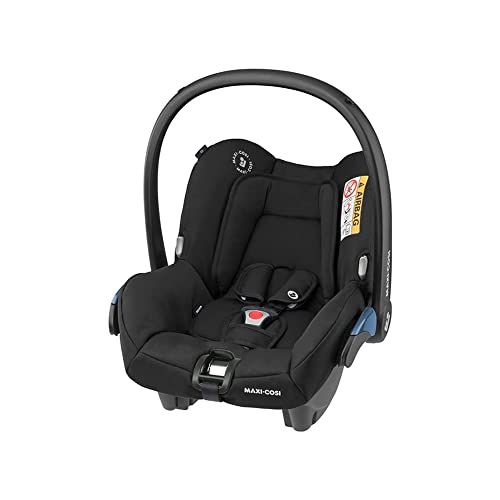 Maxi-Cosi Citi Babyschale, federleichter Gruppe 0+ Autositz (0-13 kg), nutzbar ab der Geburt bis ca. 12 Monate, essential black, schwarz