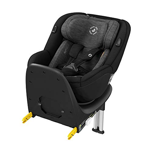 Maxi-Cosi Mica, 360° drehbarer i-Size Kindersitz inkl. ISOFIX Basis, Gruppe 0+/1 Autositz (bis ca. 105 cm / 18 kg) G-Cell Seitenschutz, nutzbar ab der Geburt bis ca. 4 Jahre, authentic black