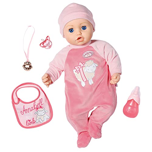 Zapf Creation 794999 Baby Annabell Puppe Annabell mit lebensechten Funktionen und Zubehör 43 cm, rosa