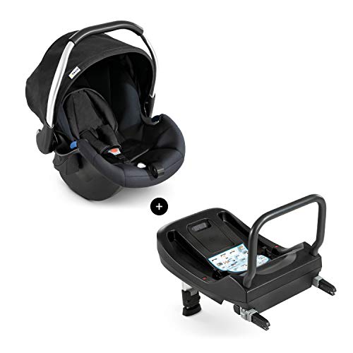 Hauck Babyschale Comfort Fix inkl. Isofix Base, ab Geburt bis 13 kg, ECE 44/04, Seitenaufprallschutz, Schwarz