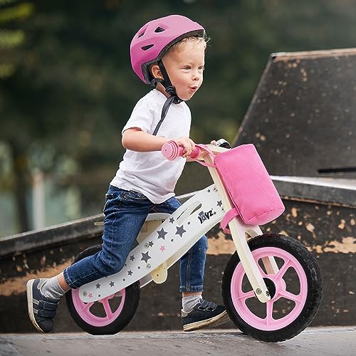 Joyz Laufrad aus Holz, Pink, Lauflernrad für Kinder ab 2...
