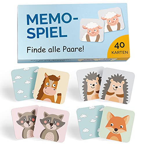 GLÜCKSWOLKE Memo - Spiel für Kinder ab 2 bis 6 Jahre,...